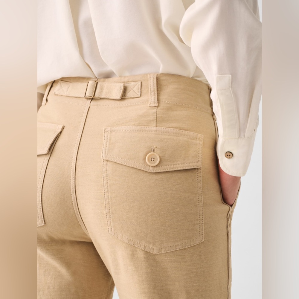 FAHERTY Stretch Surplus Pants In Safari Size 27 Beige Casual Cargo Utility Pants - Picture 4 of 16